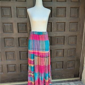 Vintage Colorful Maxi Skirt